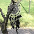 thumbnail image 5 of 1pc Natural Feather Lace Dreamcatcher Home Crafts Ornaments Black|wind Chimes Hanging Decorations, 5 of 5