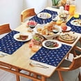 thumbnail image 2 of Dark Blue Christmas Dog and Snowman Pattern Summer Placemats Table Placemats Set Of 4-Linen Kitchen Washable Placemats Table Mats 11.8"x17.7" Non-Slip Heat Resistant, 2 of 6