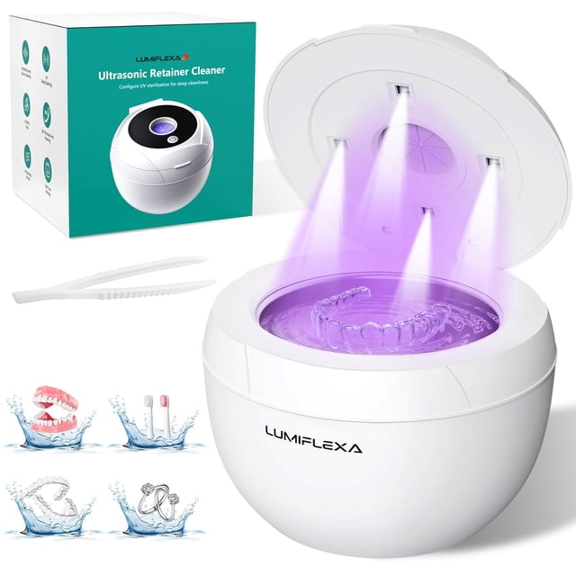 Limpiador ultrasónico de retención Lumiflexa, 200 ml, 45 kHz, cápsula dental