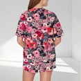 thumbnail image 5 of Lopecy-Sta Womens Loungewear Sets To Wear Out Gift for Girlfriend Women's Casual Loose Printing Round Neck Short Sleeved Shorts Pajamas Suit, 5 of 5