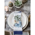 thumbnail image 2 of Navy Blue Christmas Cloth Napkins Set of 6 Reusable Dinner Napkins, Poinsettia Xmas Ball Berry Winter Cocktail Napkin Washable Table Napkins for Wedding/Holiday Party/Baby Shower 20"x20", 2 of 7