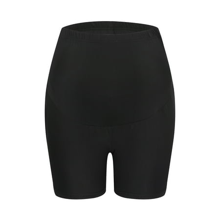 

YWDJ Maternity Clothes 2022 Women Maternity Shorts Home Over The Belly Yoga Sports Pregnancy Shorts Clothes Black L