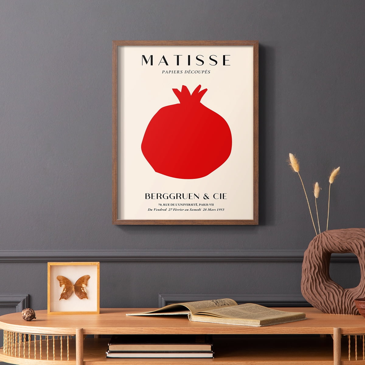 Matisse CLXII Framed Print in Brown Solid Wood 11 x 14 Framed Print