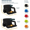 thumbnail image 4 of Premium Reclining Stadium Seat for Bleachers with Back Support Waterproof Portable Chair with 6 Adjustable Positions & Storage Pockets, 4 of 7