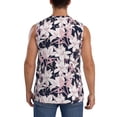 thumbnail image 4 of Balery Lilies Flowers Camisetas sin mangas para hombre, absorbe la humedad y protege contra el mal olor.-3X-Large, 4 of 7