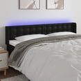 thumbnail image 2 of vidaXL LED Headboard Black 79.9"x6.3"x30.7"/34.6" Faux Leather, 2 of 57