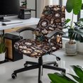 thumbnail image 2 of Xixirimido Coffee Time Pattern Office Chair Covers Computer Universal Stretchable Chair Covers Desk Chair Armrest Covers High Back Slipcovers for Rotating Chairs, Large, 2 of 6