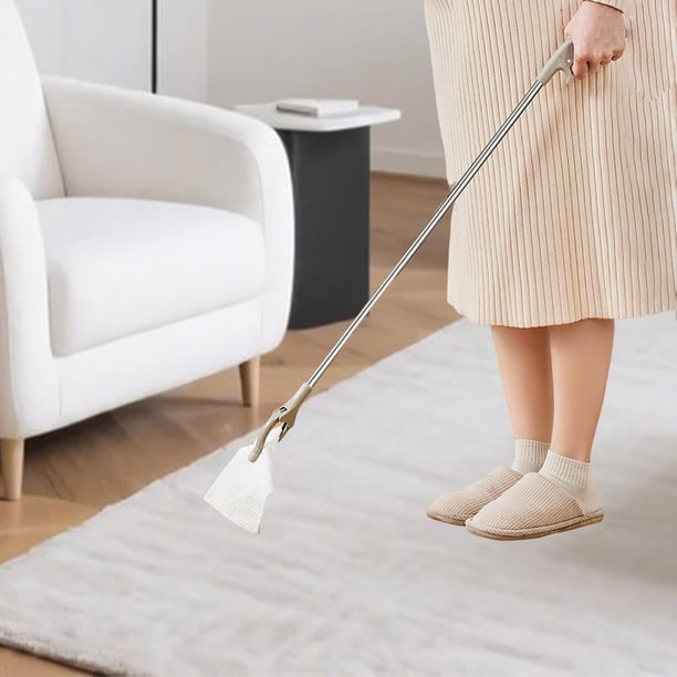 Recolector Basura Pinza Garra Herramienta Multifuncción Ergonómica con Mango Cómodo Fabricada en Acero Inoxidable Y Pp Útil para Recoger Residuos Y Co 60 centímetros
