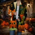 thumbnail image 6 of Hessimy Halloween Sweaters for Women Button Down V Neck Knit Sweater Cardigan Fall Winter Open Front Outerwear(Black,XXXL), 6 of 9