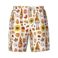 thumbnail image 4 of Lsque Mens Swim Trunks Gnomes Autumn Harvest Pattern - Bathing Suit Compression Liner - Beach Swim Shorts Swimwear - (S-3XL) - Stretch Quick Dry -XX-Large, 4 of 9