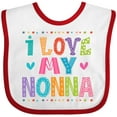 thumbnail image 3 of Inktastic I Love My Nonna Baby Clothes Girls Baby Bib, 3 of 4