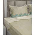 thumbnail image 2 of Ambesonne Ocean Fitted & Top Sheet Set with Shams, Grunge Old, Sand Brown Seafoam Cream, 2 of 4