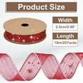 thumbnail image 2 of Uxcell Organza Star Ribbons Wired Christmas Tree Print Glitter Ribbon Red 1 in, 2 of 6