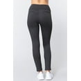 thumbnail image 4 of Saronite Basics High Waisted Full Length Ponte Pants,Charcoal Grey (Women's), 4 of 4