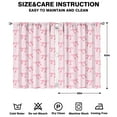 thumbnail image 2 of Pink Bow Curtains-blackout Curtains Bedroom Decor Living Room Darkening Grommet Window Drapes 2 Panels Set 41"x63", 2 of 2