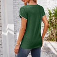 thumbnail image 4 of Women's T-Shirts Crew Neck Petal Sleeve Casual Loose Fit T Shirt Summer Blouse for Everyday Wear & Stylish Comfort, 4 of 4