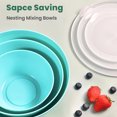 thumbnail image 3 of WALL QMER Mixing Bowls with Lids Set, Plastic Mixing Bowls for Kitchen Preparing, Serving and Storing, Set of 3-Includes 3 Bowls and 3 Lids, BPA-FREE Neat Nesting Bowls with Sealing Lids, 3 of 7