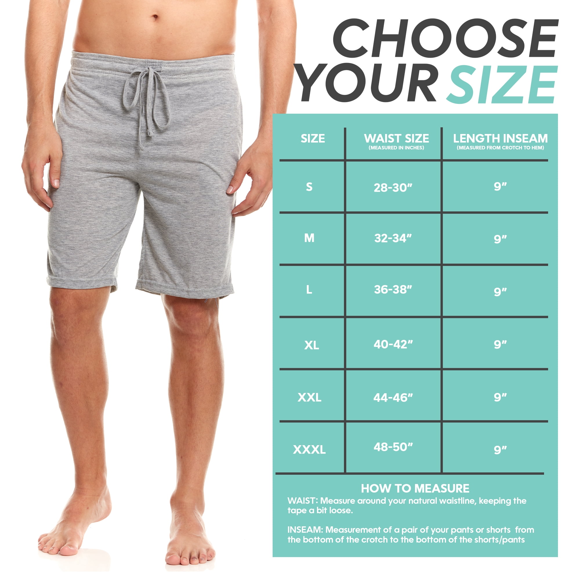 DARESAY Mens Soft Knit Shorts With Adjustable Drawcord And Pockets (Pack Of 3)