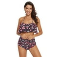 thumbnail image 2 of Ckdifva Christmas Snow Red Womens High Waisted Bikini Set Two Piece Swimsuit Bathing Suits, 2 of 5