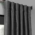 thumbnail image 2 of Half Price Drapes Arrowhead Grey Faux Dupioni Silk Blackout Curtains for Bedrooms(1 Panel),50WX 108L, 2 of 6