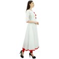 thumbnail image 1 of Bimba Kurti Ethnique de Designer pour Femmes, Robe Kurta Anarkali Évasée avec Pompon, 1 of 2