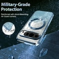 thumbnail image 2 of Casetego for Google Pixel 9/Google Pixel 9 Pro Case,Compatible with MagSafe,Clear Magnetic Glitter Gradient Sparkle Luxury Plated Soft TPU Bumper Full Camera Lens Protector,Blue, 2 of 7