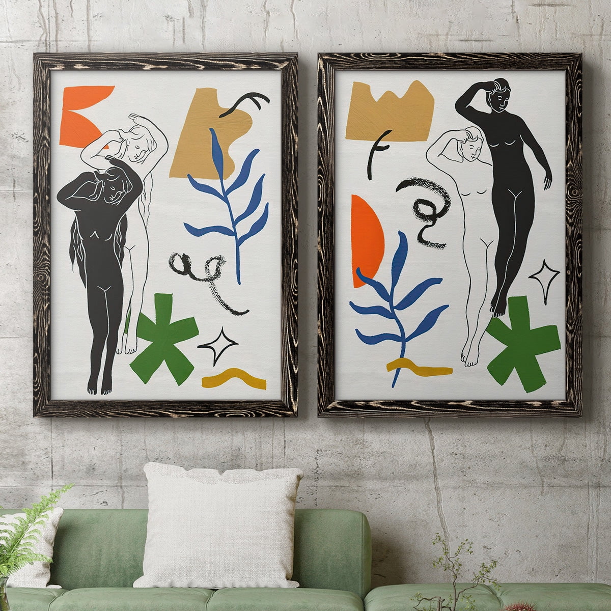 Starry Venus I - Premium Framed Canvas 2 Piece Set - Ready to Hang