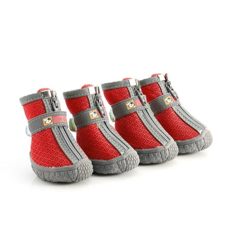 Didog Non-Slip Dog Boots Waterproof Shoes Reflective Paw Protector Booties Breathable