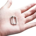 thumbnail image 4 of 100PCS Slide Belt Connection Roller Buckles Bag Strap Adjustable Metal Pin Buckles for Backpack Suitcase Clothes(Silver), 4 of 8