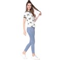 thumbnail image 4 of Allegra K Women's Short Sleeve Contrast Cartoon Cat Pet Print Tee Ringer T-shirt Tops, 4 of 6