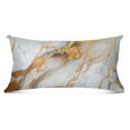 thumbnail image 4 of Plush Pillow Covers Luxury Soft Throw Pillow Cases Decorative Bed Sofa Cushion with Zipper 20x26in White and Gold Marble, 4 of 8