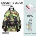 thumbnail image 5 of Bigfoot and Campfire Green Pattern Cute School Backpack Bag for School with Padded Back and Adjustable Shoulder Straps 15.25"x11.5"x5.25", 5 of 5