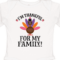 thumbnail image 4 of Inktastic Thanksgiving Girl Turkey Thankful For Family Girls Long Sleeve Baby Bodysuit, 4 of 5