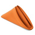thumbnail image 1 of Tablelinensforless Juego De 12 Servilletas De Tela De Poliéster De 17 "X 17" (Naranja Calabaza) | Fácil Cuidado Acabado Sin Necesidad De Planchado Retención Superior Del Color Lavable A Máquina, 1 of 5