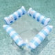thumbnail image 2 of Ins Nuevo Modelo Transfronterizo Cama Flotante Inflable Hamaca A Rayas Drenaje Flotante Tumbona Inflable Punto Flotante Al Por Mayor 4 Tubos Rayas Rectas Azul Claro), 2 of 6