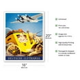 thumbnail image 2 of Deutsche Lufthansa German Airways - Junkers JU-52 Aircraft - Vintage Airline Travel Poster by Gayle Ullman c.1933 - Fine Art Matte Paper Print (Unframed) 16x20in, 2 of 4