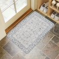 thumbnail image 4 of Retro Door Mat, 17 X 30 Inch Boho Vintage Beige Flowers Welcome Doormat Decorative Home Floor Mat, Non Slip Rubber Back and Strong Water Absorption for Outdoor Indoor Entrance Decor, 4 of 6