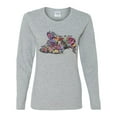 thumbnail image 3 of Tired Sleeping Cat | I Wish I Was My Cat Funny Colorful Kitty | Dean Russo Art Animal Lover Womens Long Sleeve T-Shirt, Heather Grey, XX-Large, 3 of 6