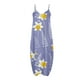 thumbnail image 4 of Vestido largo de playa ajustado con estampado Floral a rayas sin mangas con cuello en V y cintura media a la moda para mujer Pompotops ghjkhdj8388, 4 of 5