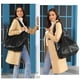 thumbnail image 2 of Bolso de mano KlaOyer de piel de gran capacidad negro, 2 of 6