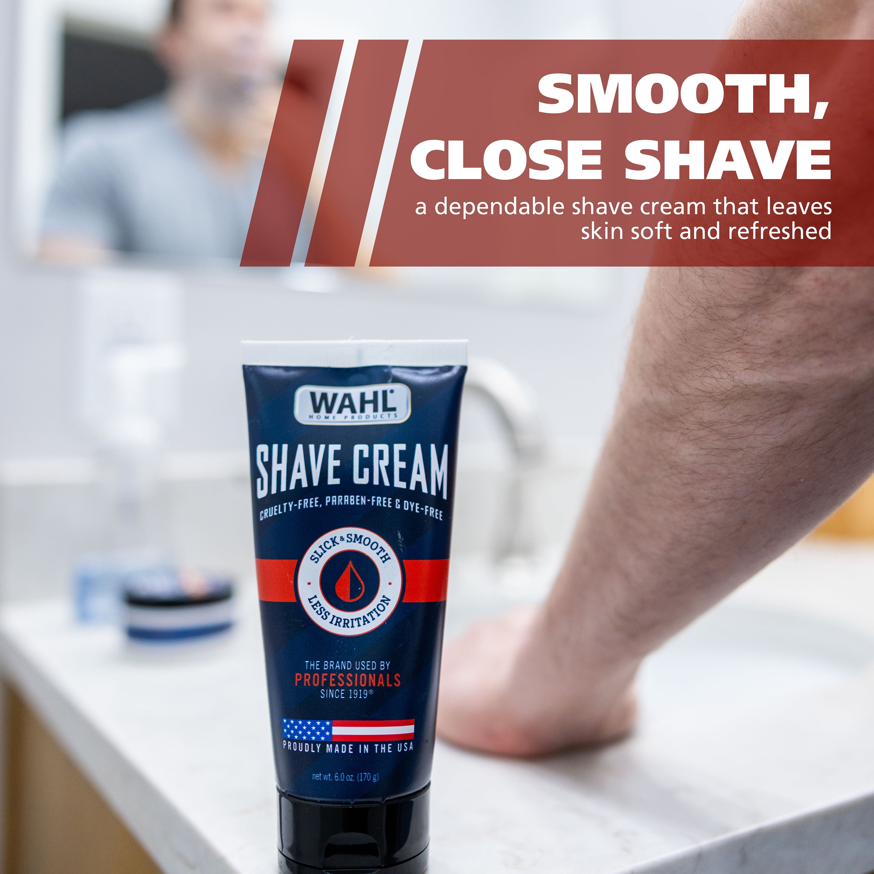 Wahl Shave Cream for Men –Protect and hydrates, No harsh chemicals, Paraben-Free, Dye-Free, Cruelty-Free Beard Care for All Facial Hair Types – Model 3028694