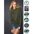 thumbnail image 2 of Tstars Womens St Patricks Day Sweatshirt, Lace Clover Print Gift for Her Irish Women Sweatshirt, 2 of 3