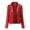 Red, variant on Chbgutlmr Women's Leather Jacket Full Zipper Cropped Jackets Motorcycle Biker Outdoor Short Coat