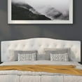 thumbnail image 3 of BizChair Arched Button Tufted Upholstered King Size Headboard in White Fabric, 3 of 11