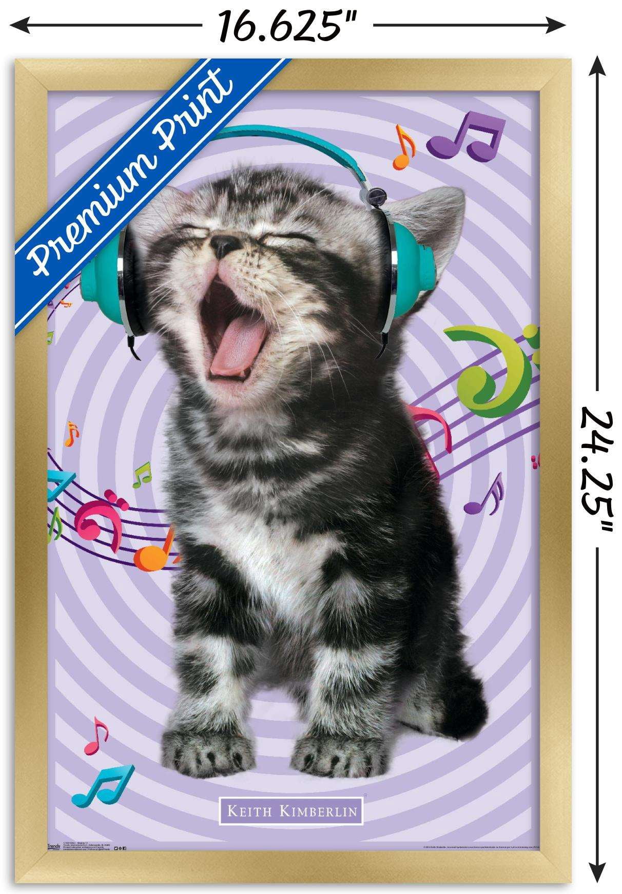 Keith Kimberlin - Kitten - Singing Wall Poster, 14.725" x 22.375", Framed