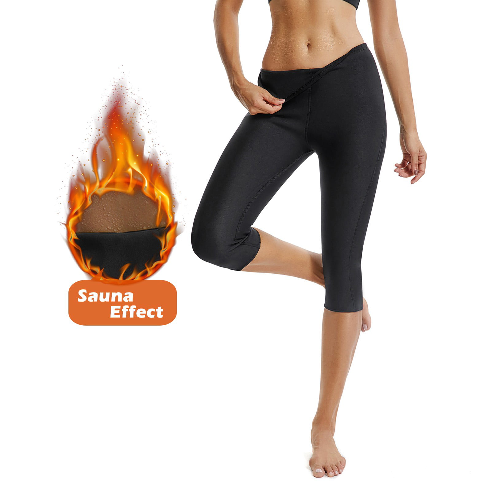 Long Slimming Pants Weight Loss Leg Hot Thermo Sweat Sauna Neoprene Body Women 