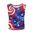 thumbnail image 5 of Yourumao Womens Athletic Tank Tops Flag Print Sleeveless Tops Cut Out Round Neck Workout Tops Lightwieght Patriotic Tees for 4th of July, 5 of 8