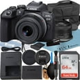 thumbnail image 1 of Canon EOS R10 Mirrorless Camera with RF-S 18-45mm Lens + SanDisk 64GB Memory Card + Case + ZeeTech Accessory Bundle, 1 of 10