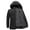 Black, variant on IYTR Mens Winter Jacket Long Sleeve Jacket Hat Detachable Lamb Wool Thicken Coat with Pocket Solid Color Zipper Hooded Neck Black XXL
