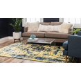 thumbnail image 5 of Unique Loom 3137839 5 x 8 ft. Salle Garnier Sofia Rectangular Rug, Navy Blue, 5 of 5